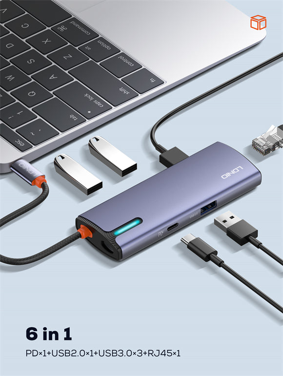 Ldnio 6 In 1 Usb C Dock Station DS-16U