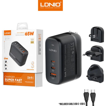 Ldnio Q366 65W 2C+U GAN Fast Charger with USB C to C Cable