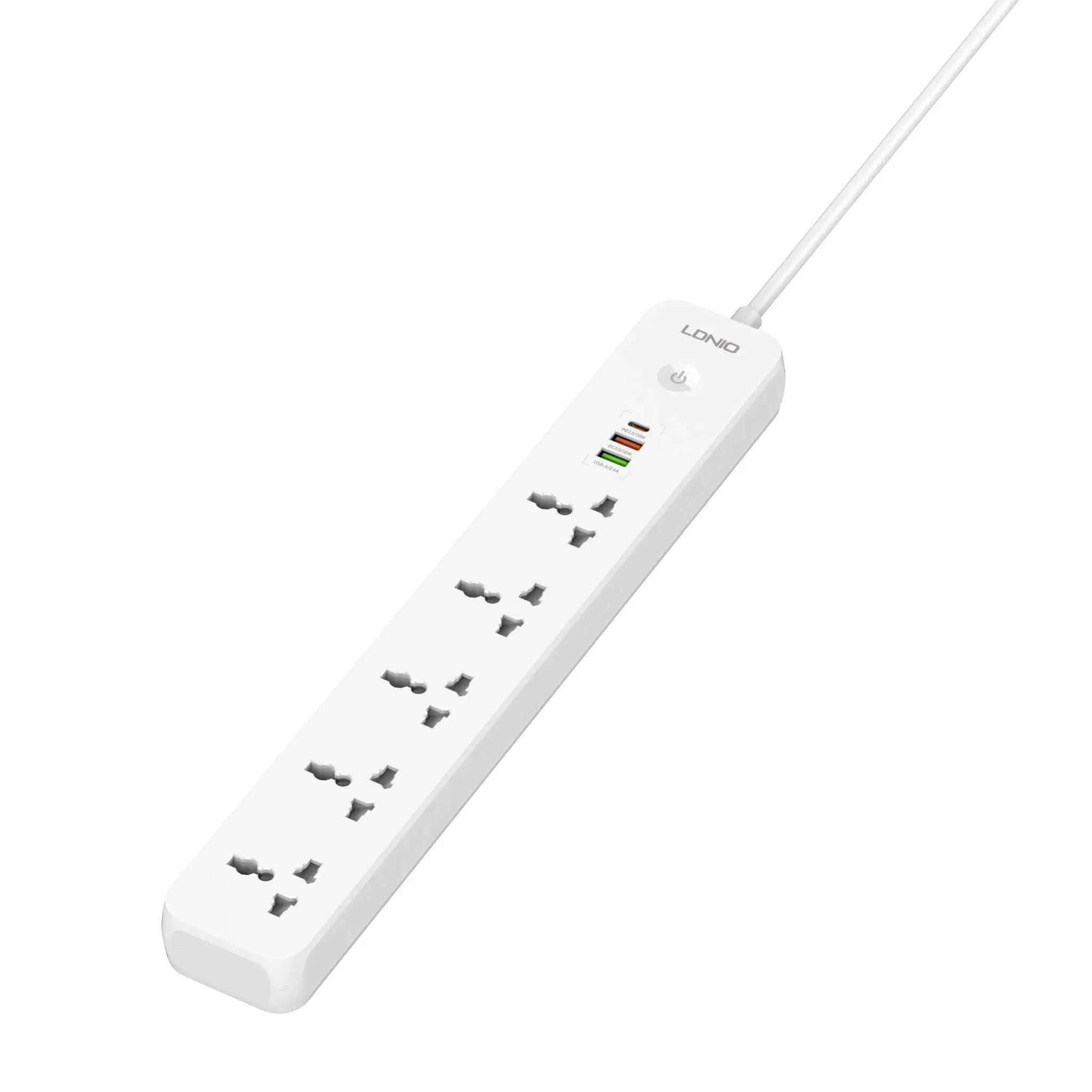 Ldnio SC5319 2500w Power Extension With 5 Power Sockets / 2 USB-A Ports / 1 USB-C 20w Port