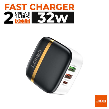 LDNIO A3513Q QC3.0 + 20W PD USB-C Fast Charger