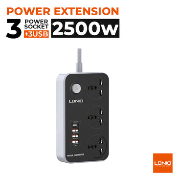 Ldnio SC3412 2500w Fast Charging Power Extension With 20W USB C PD Port & 3 QC 3.0 Ports EU Plug