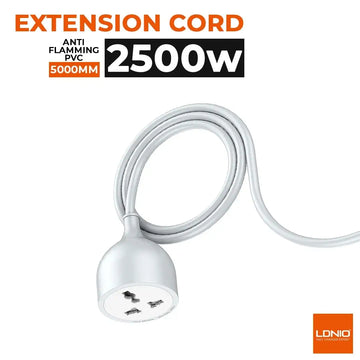 Ldnio SC1017 2500W 10A Extension Cord EU Plug (5m Length)